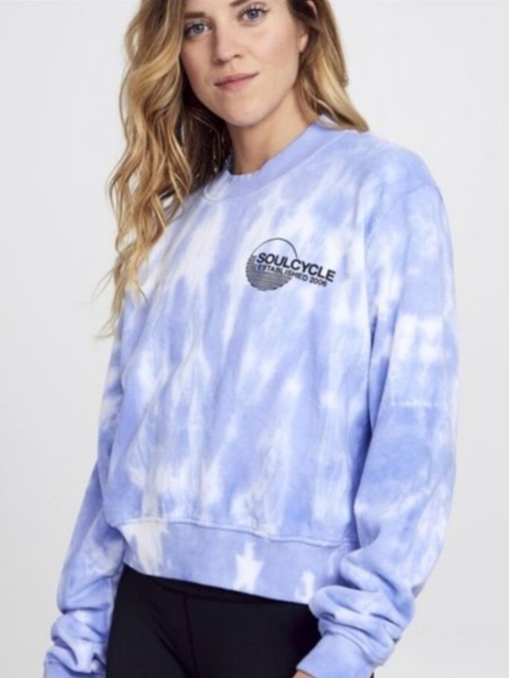 Soul By Soulcycle Laura Cropped Tie-dye Sweatshirt Size XS